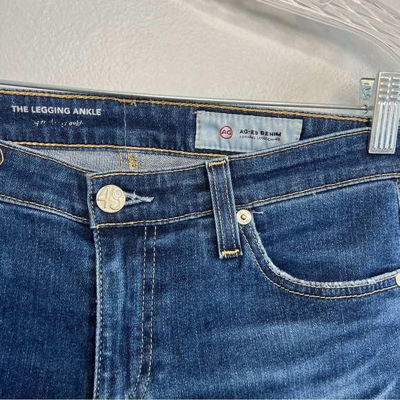 Adriano Goldschmied Jeans Womens 27 Denim The Legging Ankle Distressed Skinny AG - Picture 9 of 16